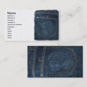 Blue Jeans-Denim-Tasche Visitenkarte (Vorne/Hinten)
