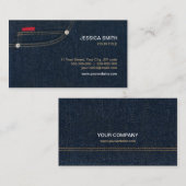 Blue Jeans-Denim-Taschen-Visitenkarte Visitenkarte (Vorne/Hinten)