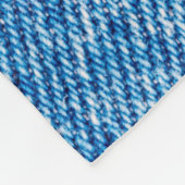 Blue Jeans Denim Textur Fleecedecke (Ecke)