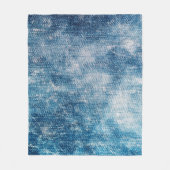 Blue Jeans Denim Textur Fleecedecke (Vorderseite)