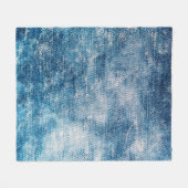 Blue Jeans Denim Textur Fleecedecke (Vorderseite (Horizontal))