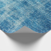 Blue Jeans Denim Textur Geschenkpapier (Ecke)