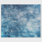 Blue Jeans Denim Textur Geschenkpapier (Flach)