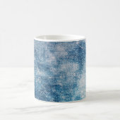 Blue Jeans Denim Textur Kaffeetasse (Mittel)