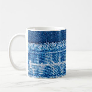 Blue Jeans Denim Textur Kaffeetasse