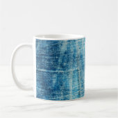 Blue Jeans Denim Textur Kaffeetasse (Links)