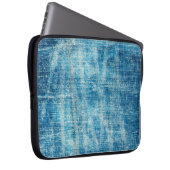 Blue Jeans Denim Textur Laptopschutzhülle (Vorne Rechts)