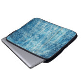 Blue Jeans Denim Textur Laptopschutzhülle (Vorne Knopf)