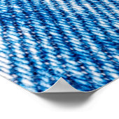 Blue Jeans Denim Textur Poster (Ecke)