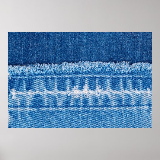 Blue Jeans Denim Textur Poster (Vorne)