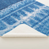 Blue Jeans Denim Textur Sherpadecke (3/4)