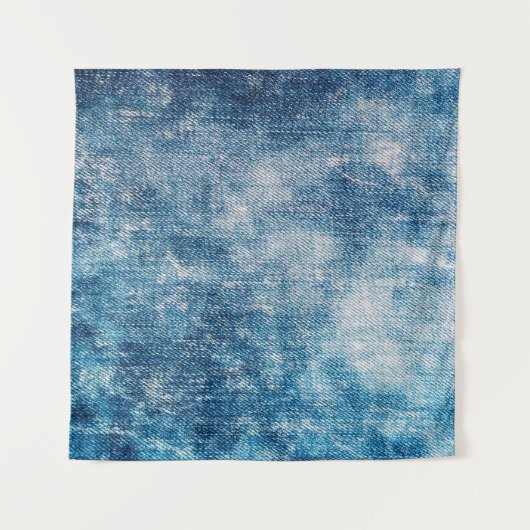 Blue Jeans Denim Textur Wandteppich (Vorderseite)