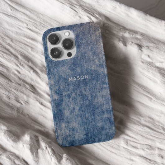 Blue Jeans Denim Wash Acid Effektiver Fall Handy Case-Mate iPhone Hülle
