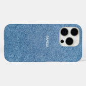 Blue Jeans Denim Western texturiert Case-Mate iPhone Hülle (Rückseite (Horizontal))