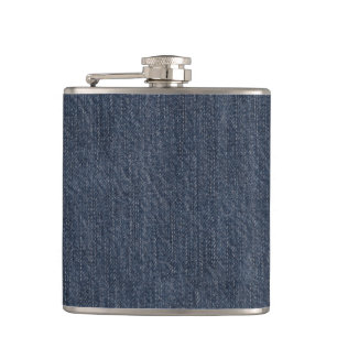 Blue Jeans Fabric Flachmann