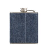 Blue Jeans Fabric Flachmann (Rückseite)