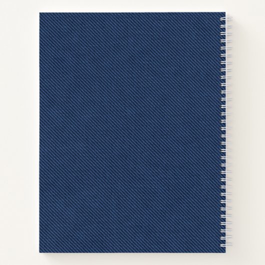 Blue Jeans Fabric Notizblock (Rückseite)