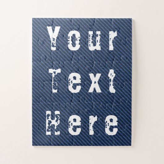 Blue Jeans Fabric Puzzle mit benutzerdefiniertem T (Vertikal)