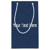 Blue Jeans Fabric - Text hinzufügen - Anpassbar Kleine Geschenktüte (Rückseite)