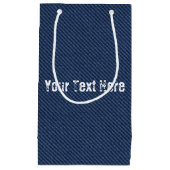 Blue Jeans Fabric - Text hinzufügen - Anpassbar Kleine Geschenktüte (Vorderseite)