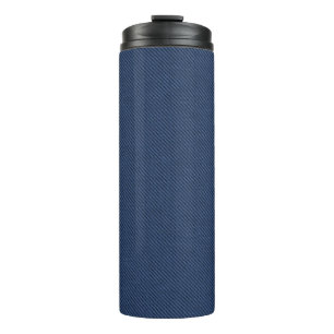 Blue Jeans Fabric Thermal Tumbler Thermosbecher