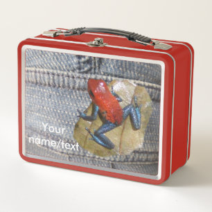 Blue Jeans Frog Cust. Textdatei Metall Brotdose