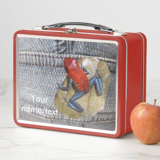 Blue Jeans Frog Cust. Textdatei Metall Brotdose (Beispiel)