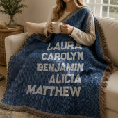 Blue jeans Grandchildren's names simple modern Decke