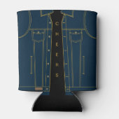 Blue Jeans Jacket Funny Can Cooler Text - Chef Dosenkühler (Rückseite)