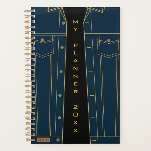 Blue Jeans Jacket Planner Personalisiert Planer (Vorderseite)