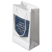 Blue Jeans Kleine Geschenktüte (Vorderseite Schrägansicht)