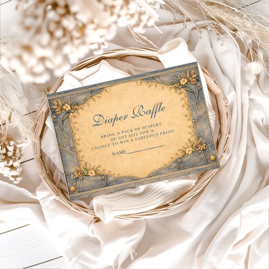 Blue Jeans Little Cowbo Diapper Raffle Begleitkarte