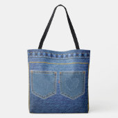 Blue Jeans Look Carry-all Tasche (Rückseite)