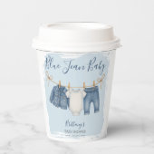 Blue Jeans Modern Boy Baby Dusche Pappbecher (Vorderseite)