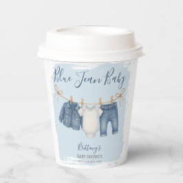 Blue Jeans Modern Boy Baby Dusche Pappbecher