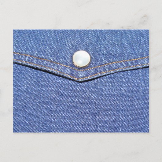 Blue Jeans Pocket Denim Hintergrund Postkarte (Vorderseite)