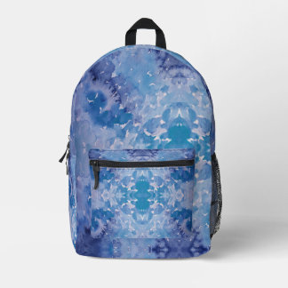 Blue Jeans Retro Gefärbte Krawatte Bedruckter Rucksack