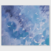 Blue Jeans Retro Gefärbte Krawatte Geschenkpapier (Flach)