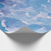 Blue Jeans Retro Gefärbte Krawatte Geschenkpapier (Ecke)