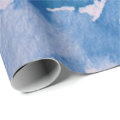 Blue Jeans Retro Gefärbte Krawatte Geschenkpapier (Rolleneckpunkt)