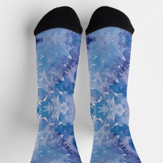 Blue Jeans Retro Gefärbte Krawatte Socken (Oben)