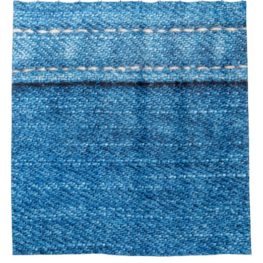 Blue Jeans Textur Hintergrund. Duschvorhang (Vorderseite)