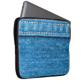 Blue Jeans Textur Hintergrund. Laptopschutzhülle (Vorne Rechts)