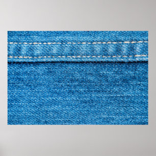Blue Jeans Textur Hintergrund. Poster