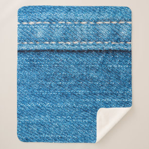 Blue Jeans Textur Hintergrund. Sherpadecke