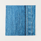 Blue Jeans Textur Hintergrund. Wandteppich (Vorderseite (Horizontal))