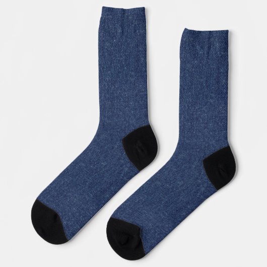 "Blue Jeans" Texture Crew Socks Socken (Linkes Detail)