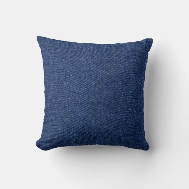 Blue Jeans Texture Pillow  Kissen (Vorderseite)