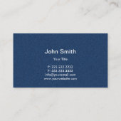 Blue Jeans und lederne Visitenkarte (Rückseite)