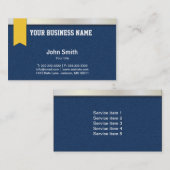 Blue Jeans und silberne Gurt-Visitenkarte Visitenkarte (Vorne/Hinten)